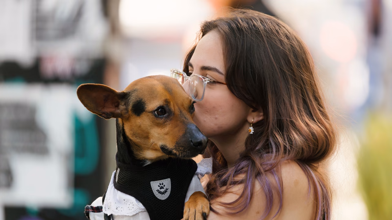 Woman kissing her dachshund, ESA letter in Memphis, TN