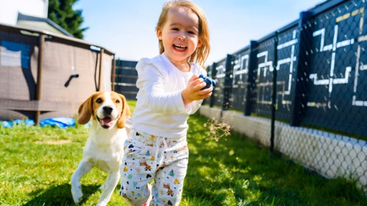 Toddler running with a beagle, ESA letter in Virginia Beach, VA